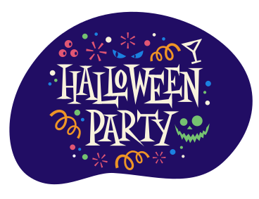 Text Halloween party lettering PNG, SVG