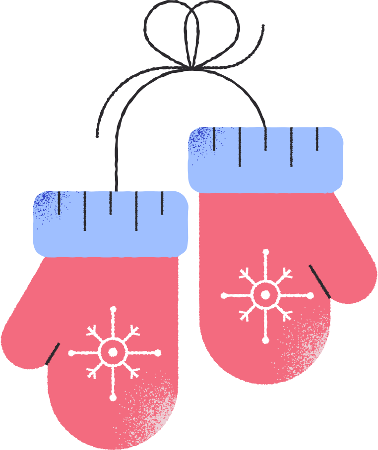 christmas mitten Illustration in PNG, SVG
