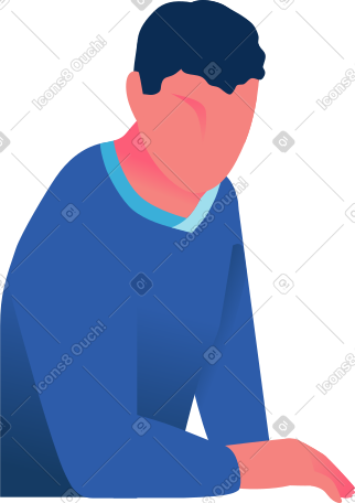 男人靠在他的肘部 PNG, SVG