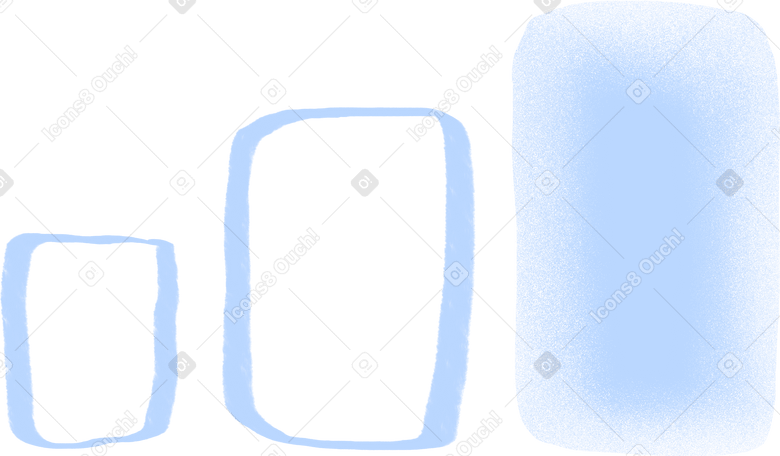 蓝色条形图 PNG, SVG