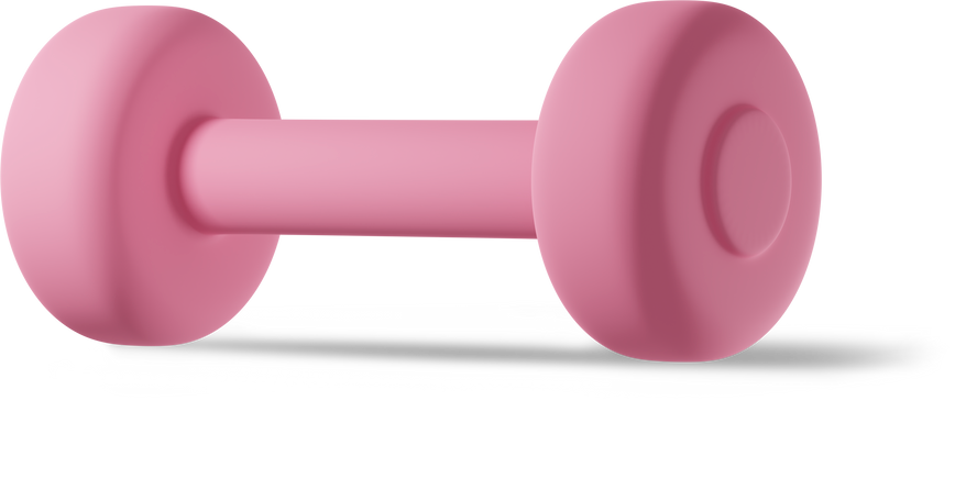 3d Gym Equipment Pink Dumbbell Cartoon Style. Vector Stock Vector -  Illustration of dumbbell, background: 280394416