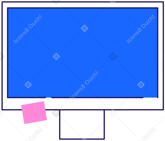 computer con nota PNG, SVG