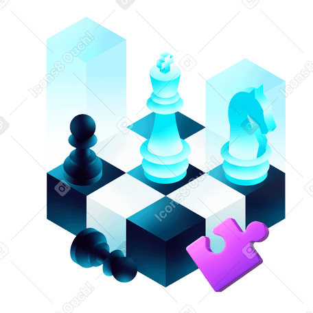 Strategia aziendale, concorrenza, gioco degli scacchi PNG, SVG