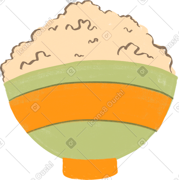 Bowl of rice PNG, SVG