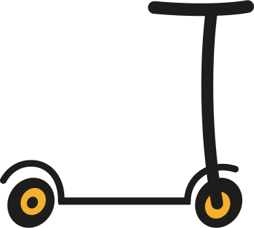 scooter animated illustration in GIF, Lottie (JSON), AE