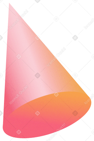 red cone shape Illustration in PNG, SVG