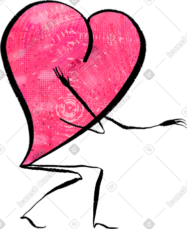 heart sitting PNG, SVG