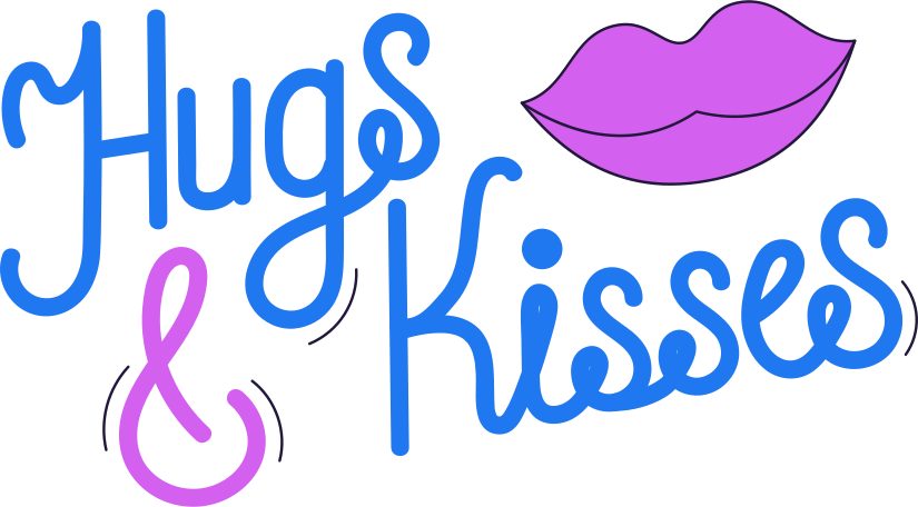 hugs and kisses Illustration in PNG, SVG