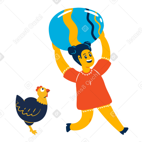 Девушка нашла огромное яйцо в PNG, SVG