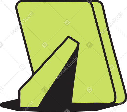 green photo frame back view PNG, SVG