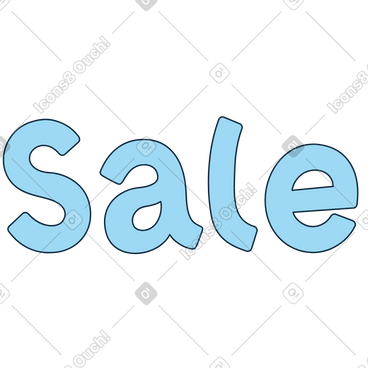 Lettering blue sale without shadow动态插图，格式有GIF、Lottie (JSON)、AE