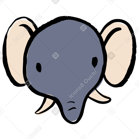 Elefantenkopf PNG, SVG