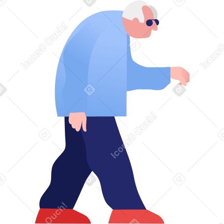 Old person is walking png graphic clipart design 23371234 PNG