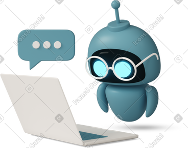 Chatbot using laptop PNG, SVG