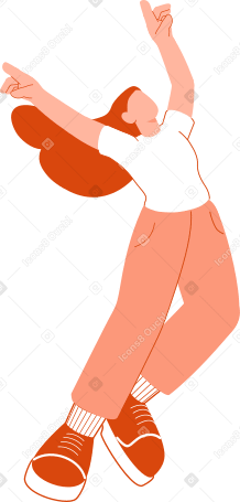 Une femme heureuse saute PNG, SVG