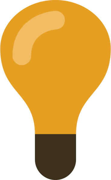 light bulb on PNG, SVG