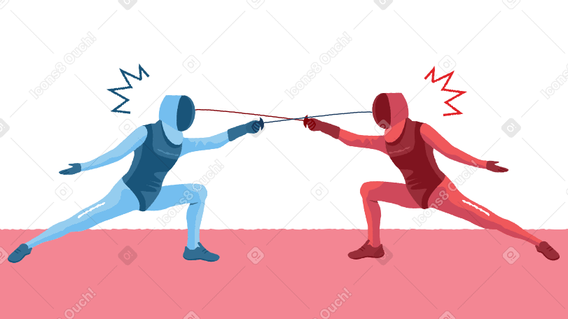 Fencing Illustration in PNG, SVG
