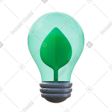 3D greentech PNG, SVG