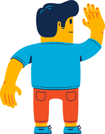 man waving PNG, SVG