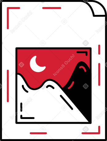 Documento con foto notturna PNG, SVG