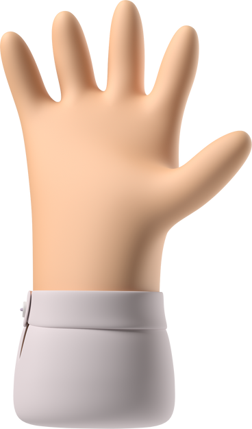 White skin hand with fingers splayed PNG, SVG