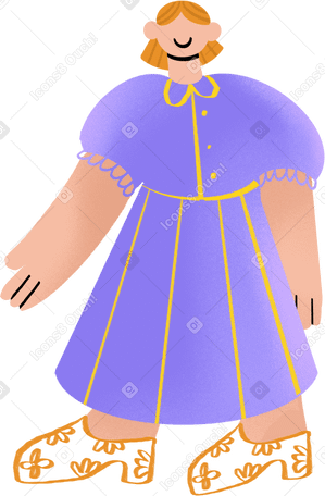 woman walking in a purple dress PNG, SVG
