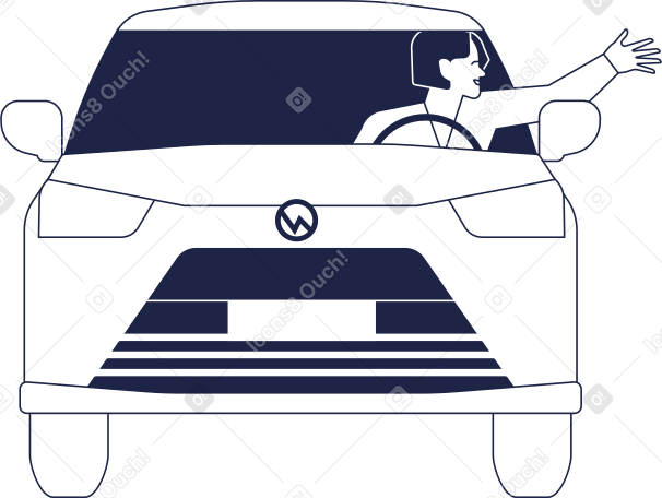 man is sitting in car and shows his hand out of the window в PNG, SVG