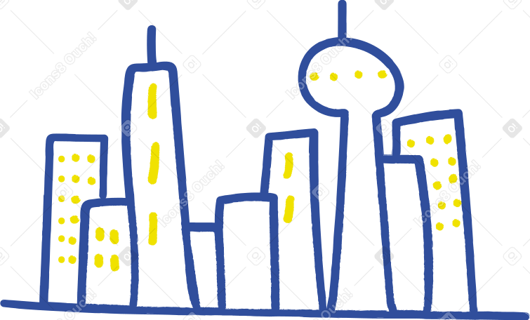 cityscape Illustration in PNG, SVG
