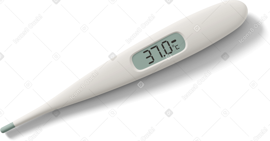 3D thermometer PNG, SVG