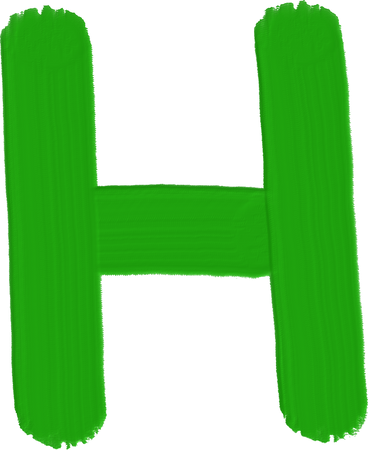 green letter h PNG, SVG