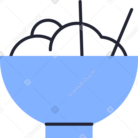rice bowl Illustration in PNG, SVG