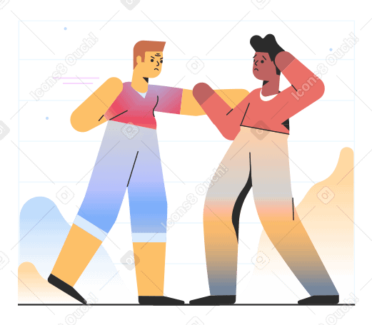 Man about to punch another man PNG, SVG