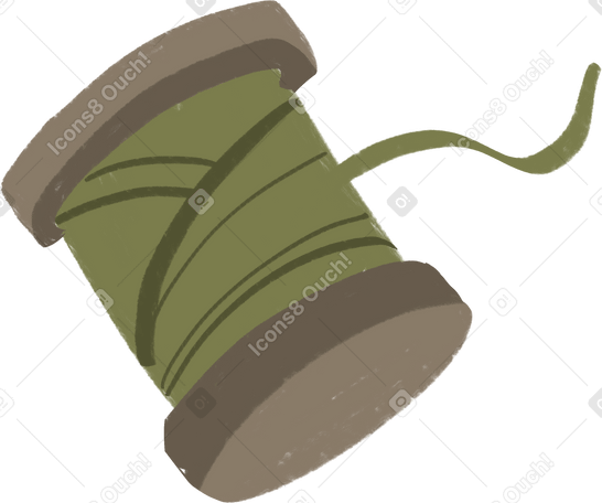 green spool of thread Illustration in PNG, SVG