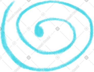 Blue spiral line PNG, SVG