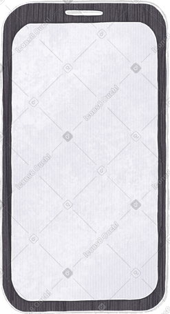 black phone with white screen PNG, SVG