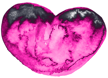 Coração aquarela PNG, SVG