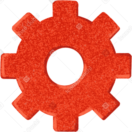 red gear PNG, SVG