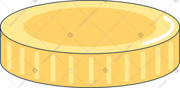 Gold big round coin PNG, SVG