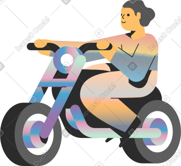 Motorcycle girl PNG, SVG