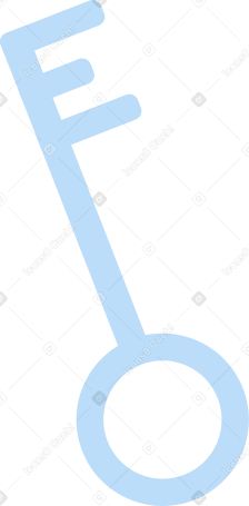 Gran llave azul PNG, SVG