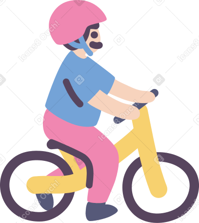 child on a bicycle Illustration in PNG, SVG