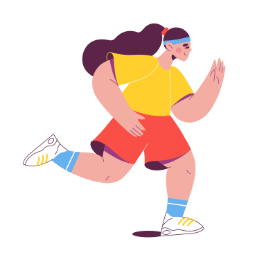 Woman on a run PNG, SVG
