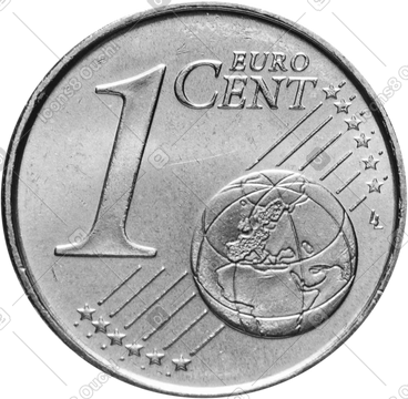 One cent euro PNG, SVG