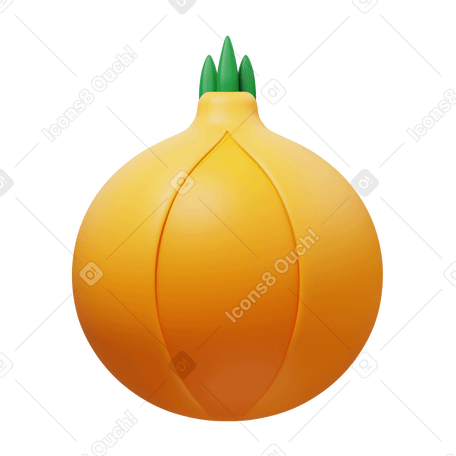 3D onion PNG, SVG