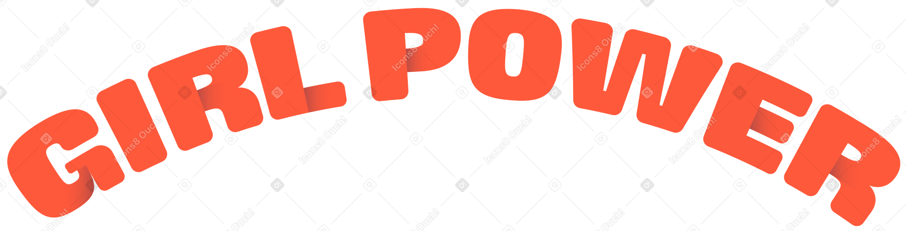 lettering girl power Illustration in PNG, SVG