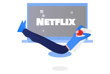 Netflixing on isolation PNG, SVG