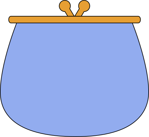 blue women's purse bag Illustration in PNG, SVG