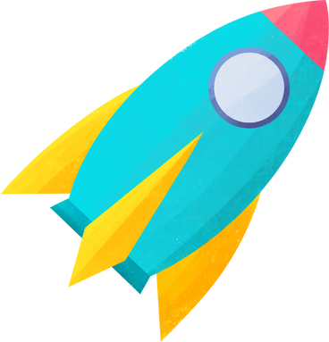 flying cartoon rocket PNG, SVG