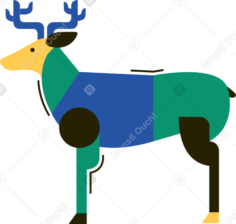 deer Illustration in PNG, SVG