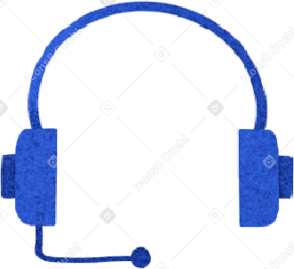 blue headphones with microphone PNG、SVG
